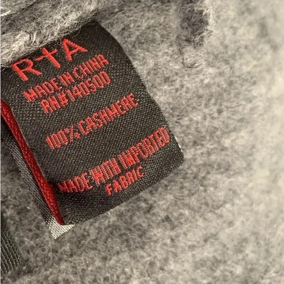 NWOT RtA CELINE Hooded Sweater Dress Tunic Hoodie Cashmere Knit Ash Distressed - Picture 9 of 16